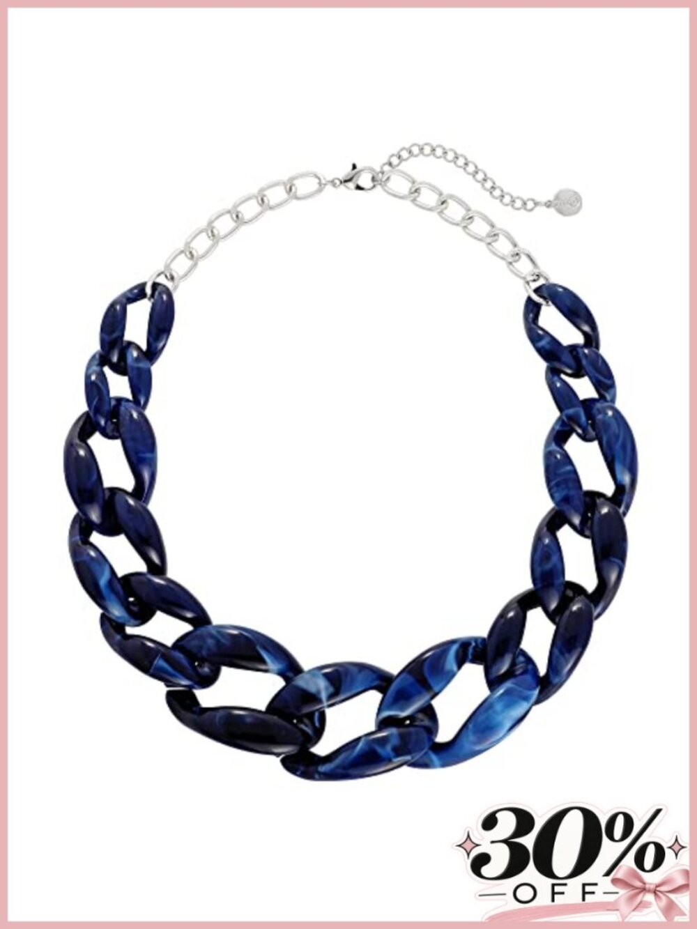 Chunky Acrylic Link Choker Necklace Women's Statement Collar Jewelry